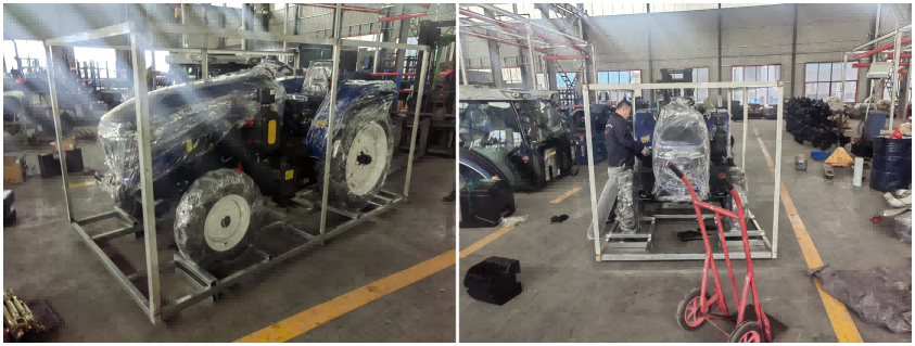 Mini tractor de 80 CV con cultivador rotativo